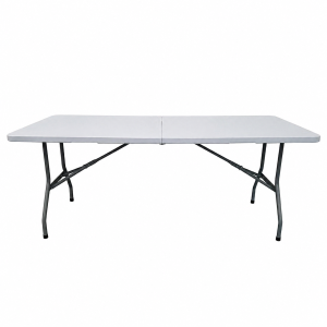 6 Seater Foldable Rectangular White Folding Table – Durable & Portable