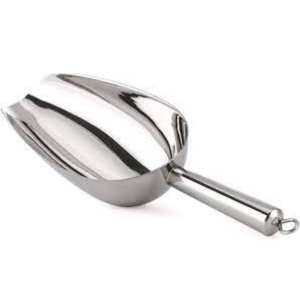 Heavy duty mirror polish stainless steel kitchen scoop with hanging loop - Brightsky Homeware Marabastad Pretoria
