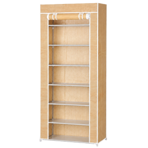 shoe rack South Africa 8 Tier Fabric Covered Shoe Rack with Dust Cover affordable beige bedroom hallway organiser